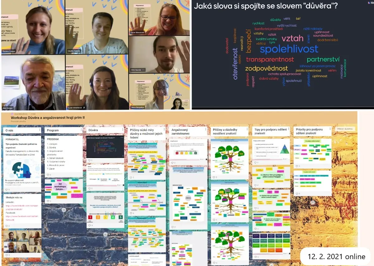 Online workshop Důvěra a angažovanost hrají prim