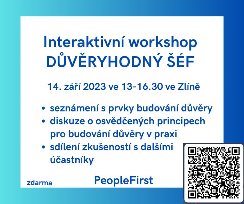 Pozvánka na workshop Důvěryhodný šéf